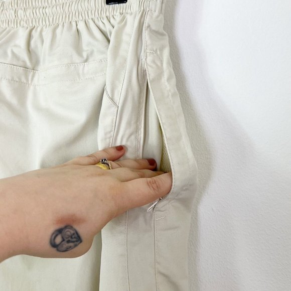 Y2K Vintage Nike Men's Beige Cream Cropped Trousers Long Shorts Size L New - Picture 7 of 10